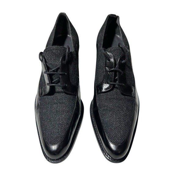 Stuart Weitzman Black and Gray Oxford Shoes with Block Heel size 8.5B women’s - Picture 1 of 9